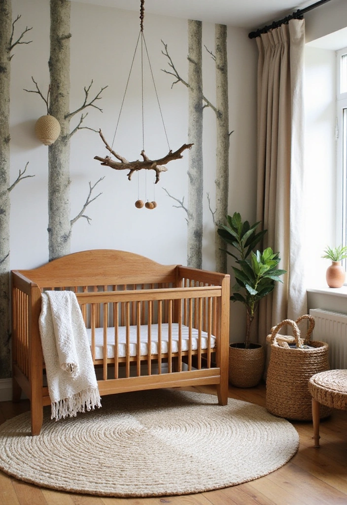 15 Modern Baby Nursery Ideas That'll Make You Say 'I Wish I Had One!' - 3. Nature-Inspired Retreat